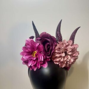 Rose-Black Tentacle Headband, 4-piece, Dark Romance