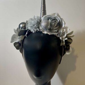 Silver Unicorn Horn Headband, Moon-kissed Morning