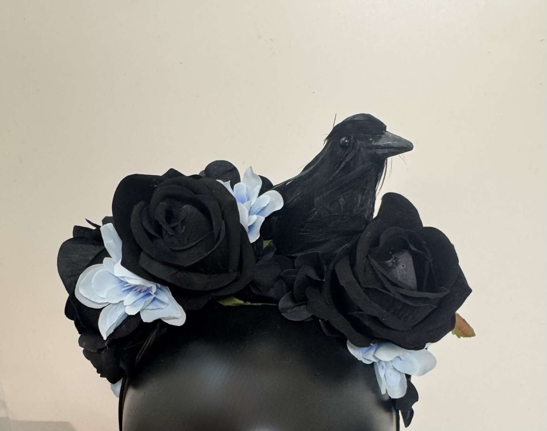 Floral Headband: Crow, Blue