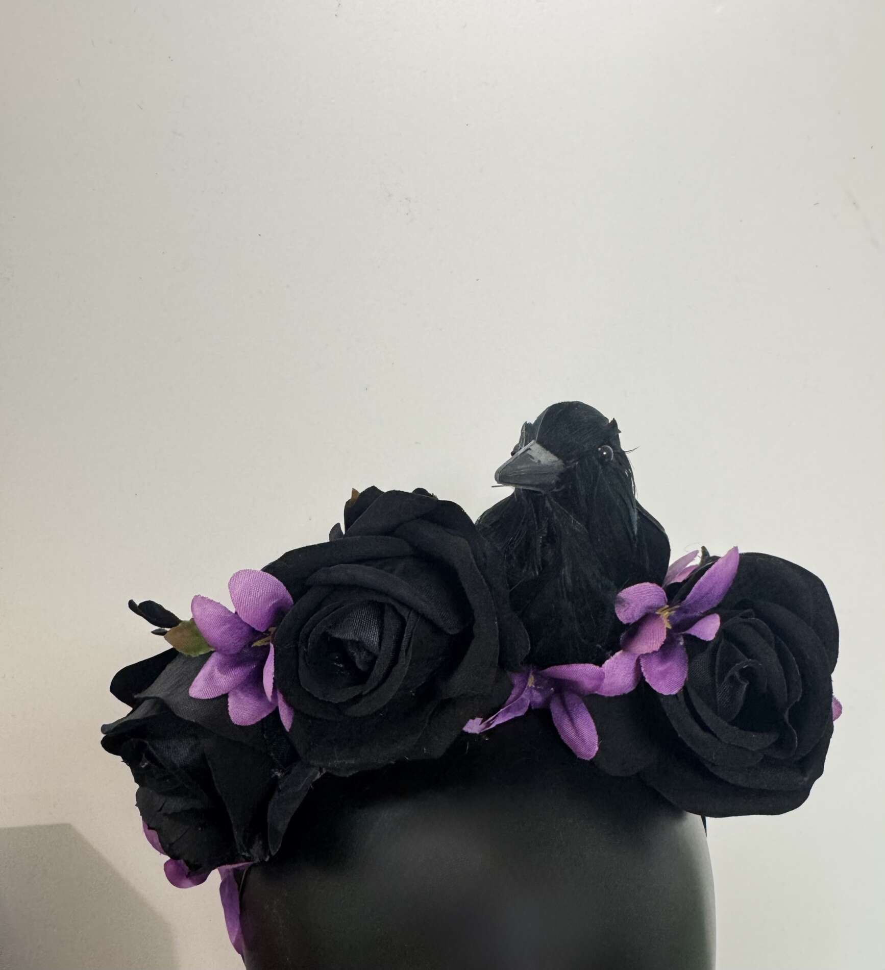 Floral Headband: Crow, purple
