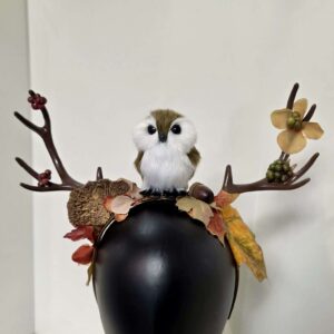 Antler Headband: Owl Autumn
